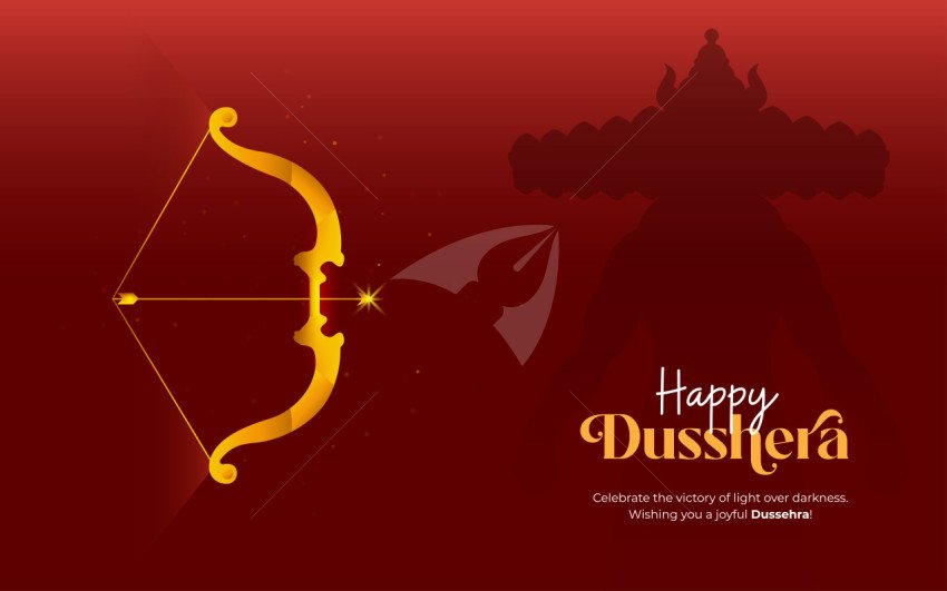 Happy Desshera Festival Background Design Template