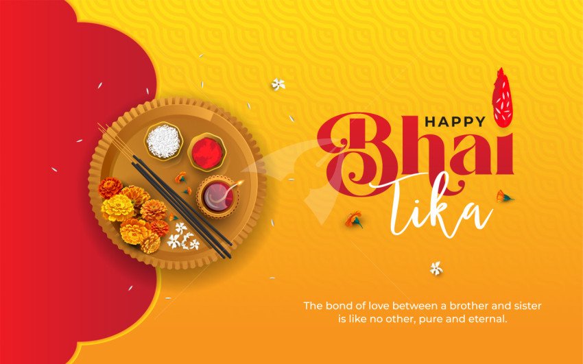 Happy Bhai Tika Nepali Festival Background Template