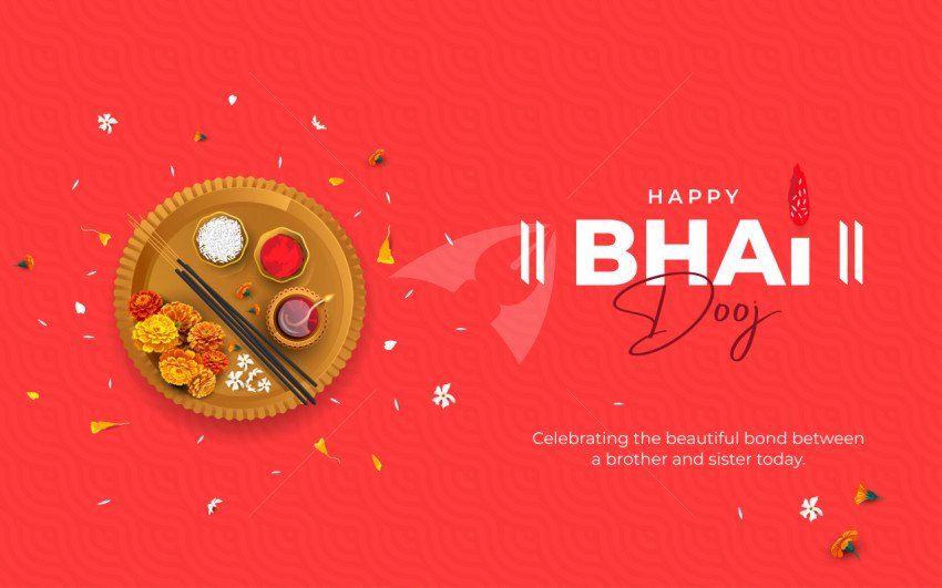 Happy Bhai Dooj Festival Background Design Template