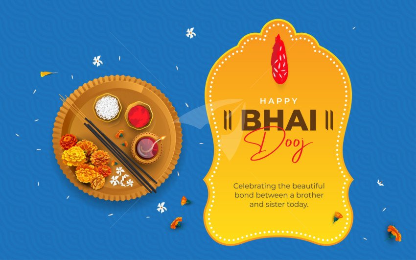 Happy Bhai Dooj Festival Background Design Template