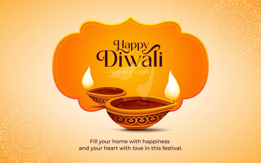 Happy Diwali Background Banner Design Template