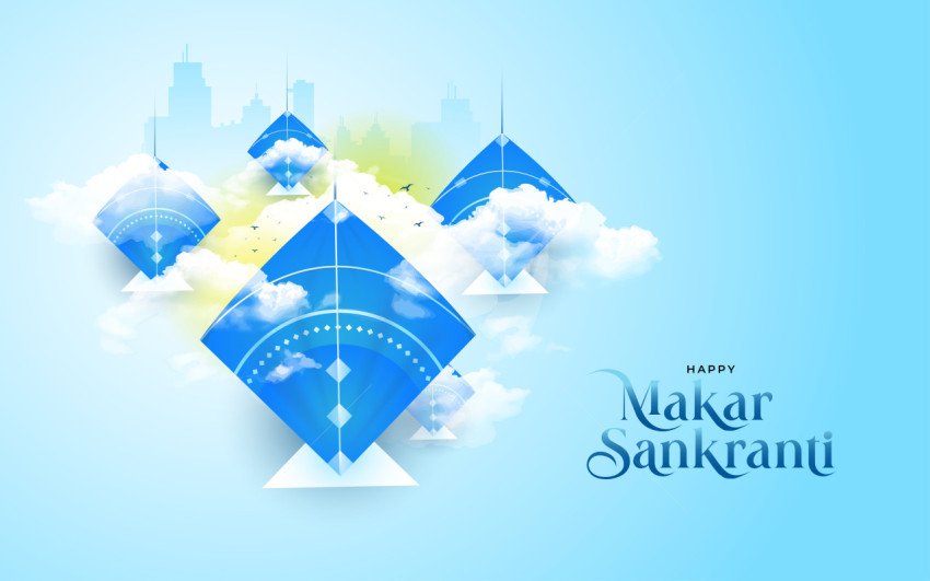 Happy Makar Sankranti Background Design Template