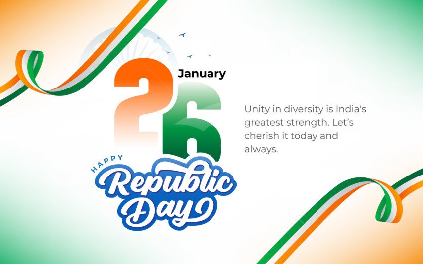 26th January Republic Day Background Template