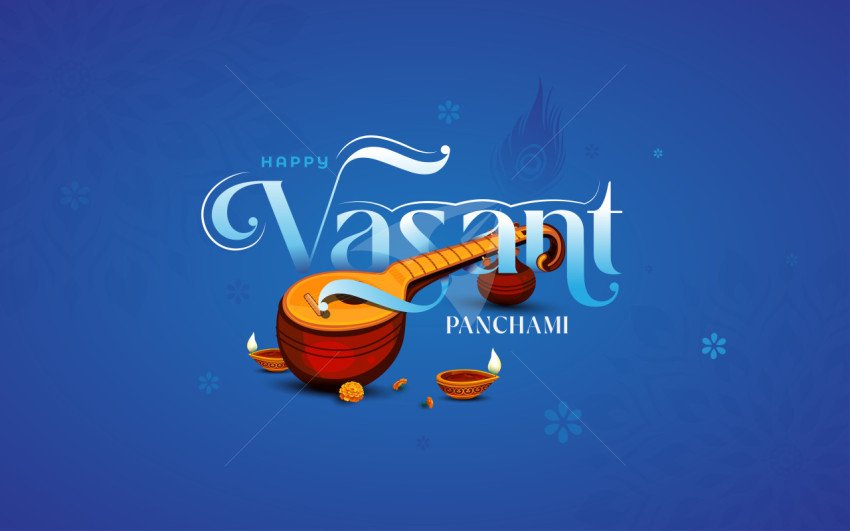 Happy Vasant Panchami Background Design Template