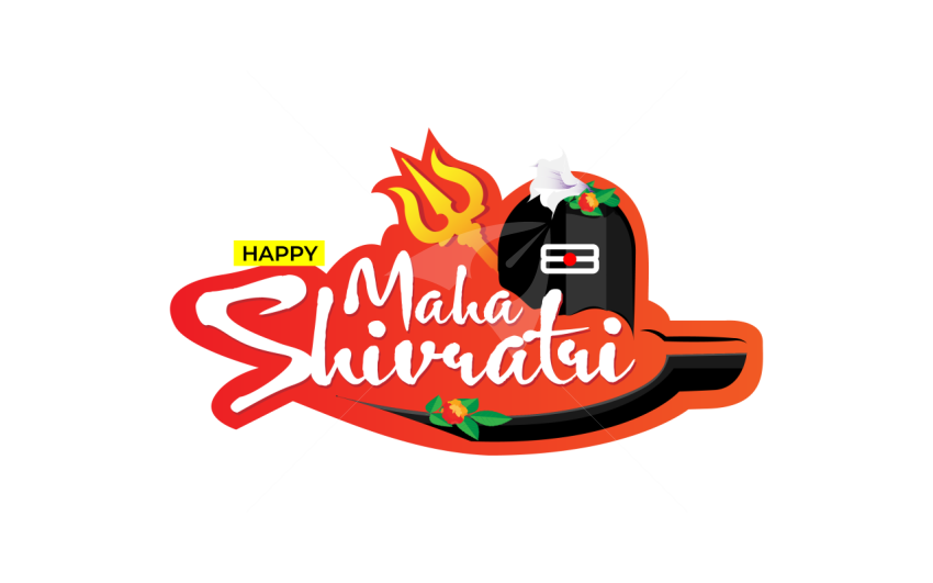 Happy Maha Shivratri Sticker Design Template