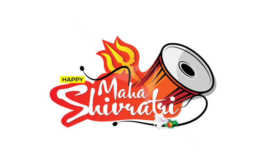 Happy Maha Shivratri Sticker Design Template