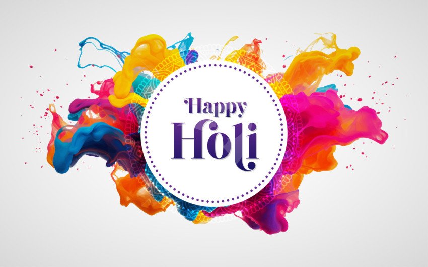 Creative Happy Holi Background Design Template