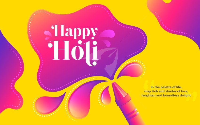 Happy Holi Background Template Design