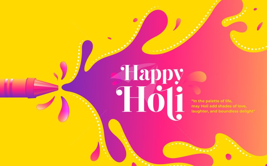 Happy Holi Festival Background Design