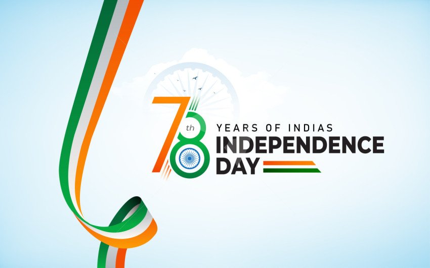78th Years Indian Independence Day Celebration Background Template Design