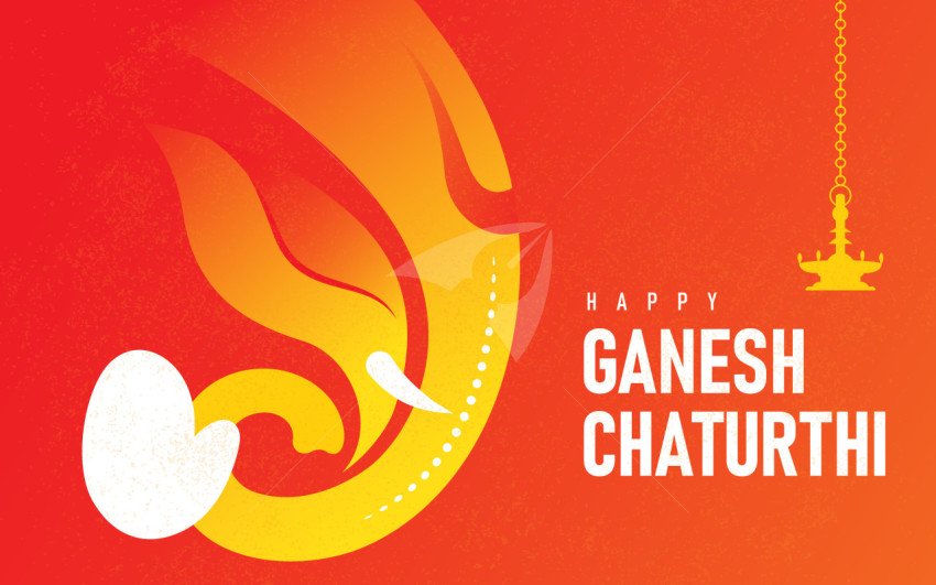 Creative Ganesh Chaturthi Greeting Template
