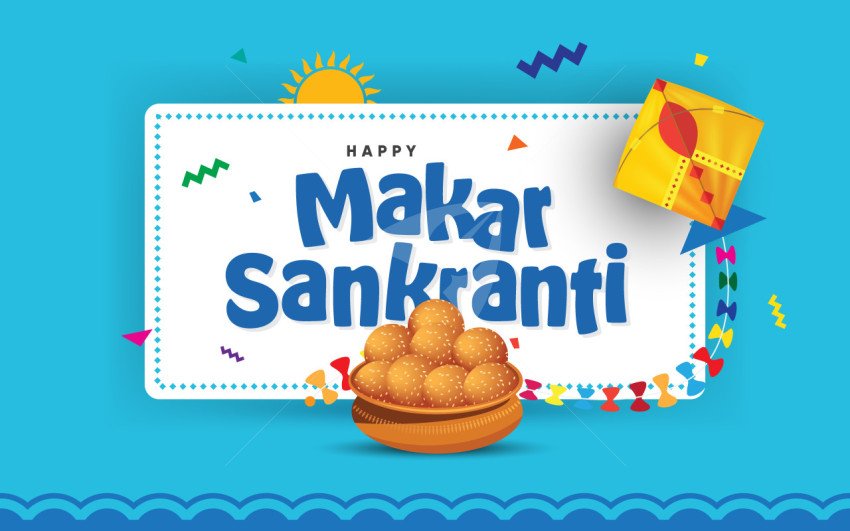 Happy Makar Sankranti Background Banner Design Template