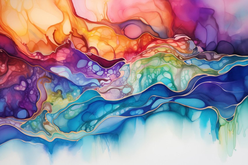 Alcohol Ink Painting Background Image