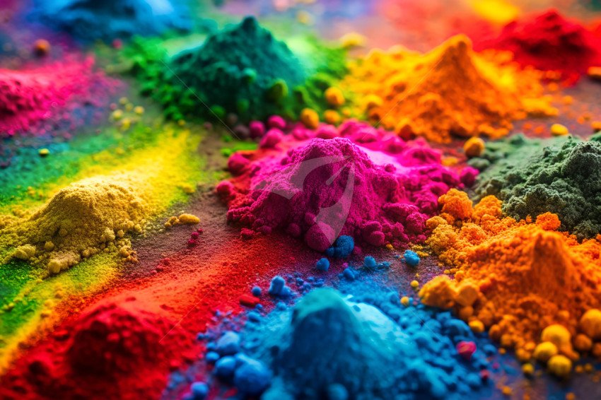 Holi color powder background