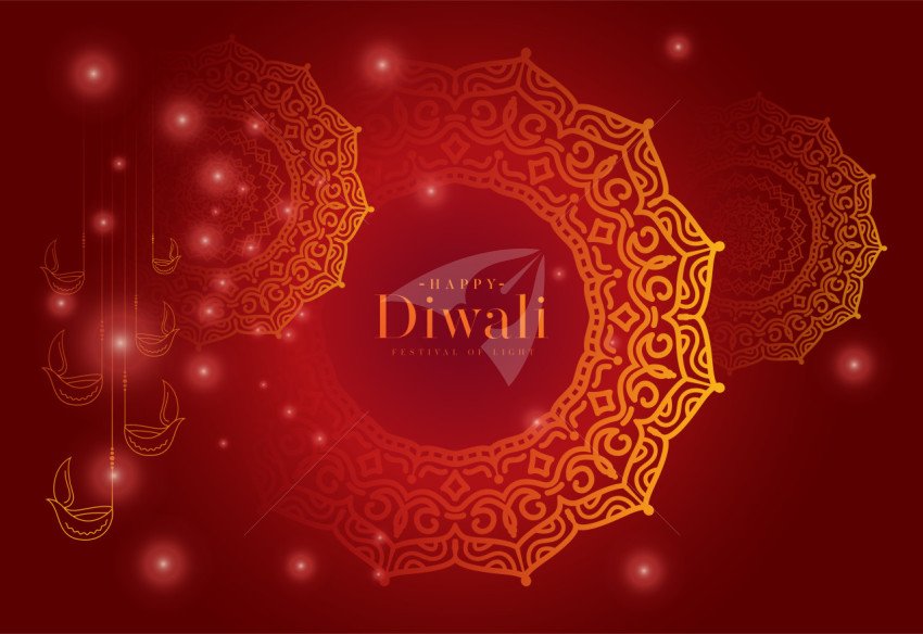 Happy Diwali Festival Background Template Design