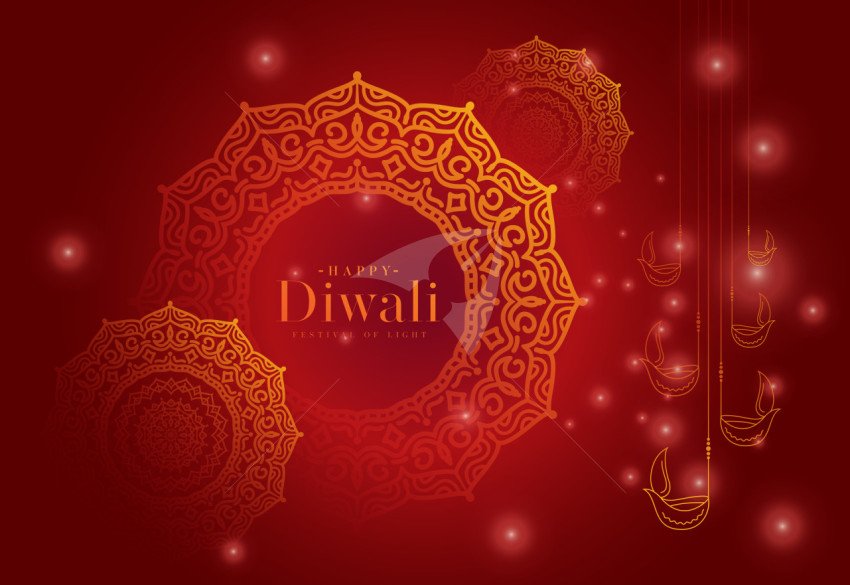 Happy Diwali Festival Background Template