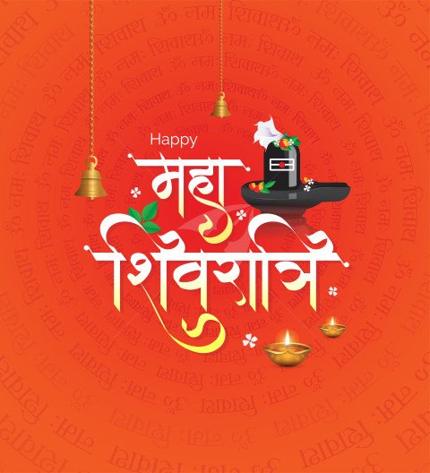 Happy Maha Shivratri Wishes Greeting Design Template