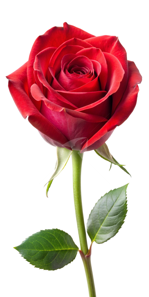 Single red rose flower png