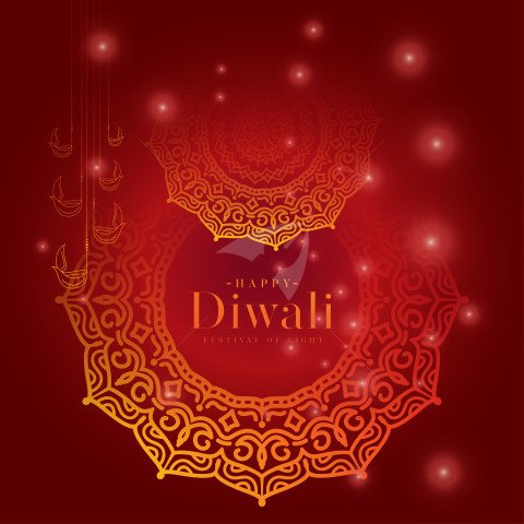 Happy Diwali Festival Background Template