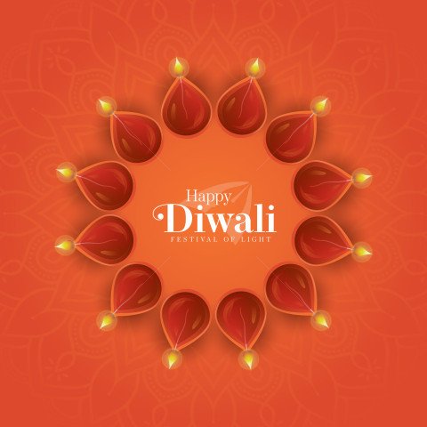 Happy Diwali Post Banner Background Template Design