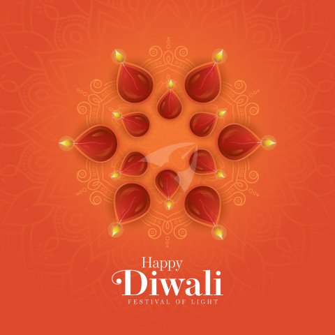 Happy Diwali Post Banner Design Template