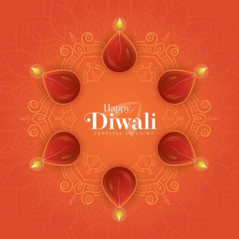 Happy Diwali Post Banner Design Background Template