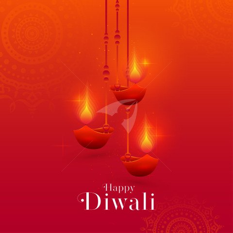 Happy Diwali Festival Post Banner Template Background