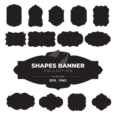 Vector Shape Banner Collection Set