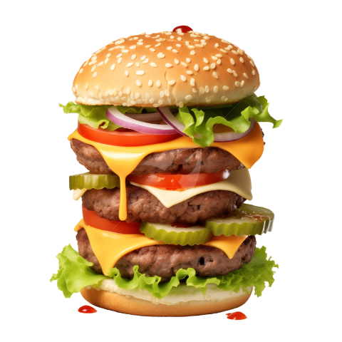 Big Ham Burger Transparent Image