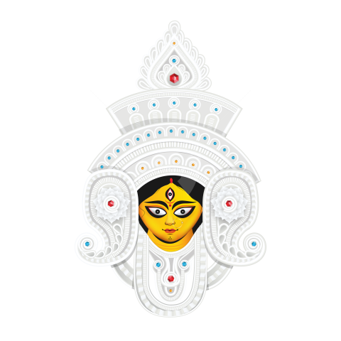 Maa Durga Face Illustration