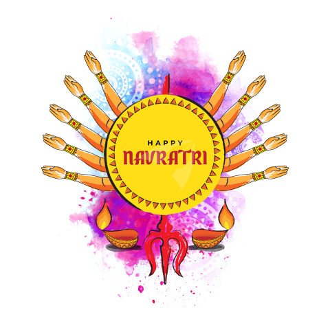 Happy Navratri background template