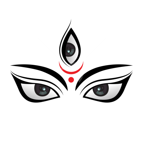 Goddess Durga Eyes Illustration