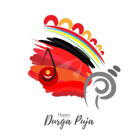 Happy Durga Puja Festival Post Design Template