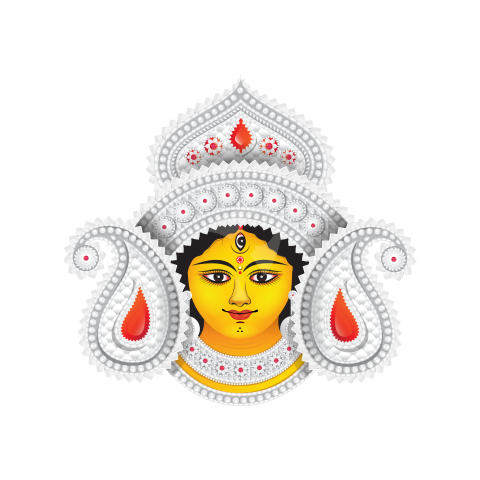 Maa Durga Face Illustration