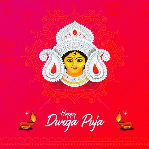 Durga Puja Post Background Design