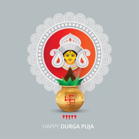 Durga Puja Design Wishes Post Design