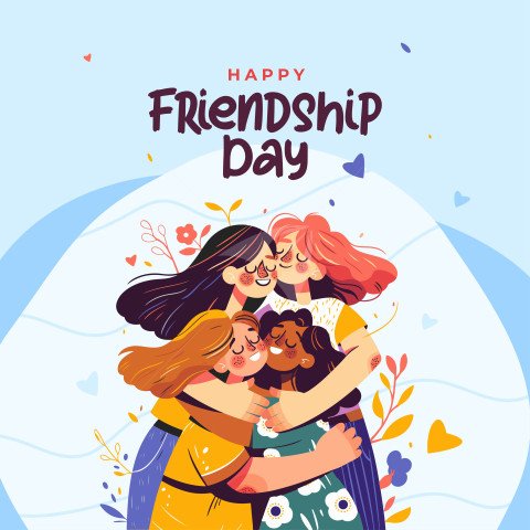 Happy Friendship Day Post Banner Template Illustration