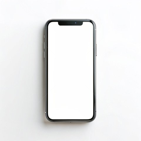 iphone black front view floating mockup