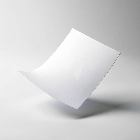 A4 leaflet floating mockup on a white background