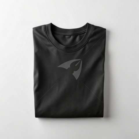 Black man t-shirt folding mockup on white backgroun