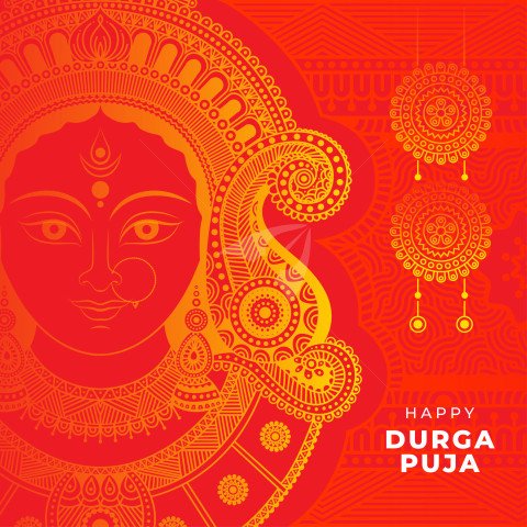 Durga puja oost design design template