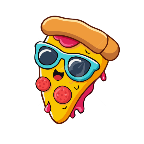 Cartoon Pizza Slice Illustration