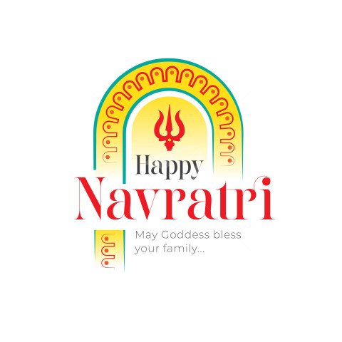 Happy navratri background design template