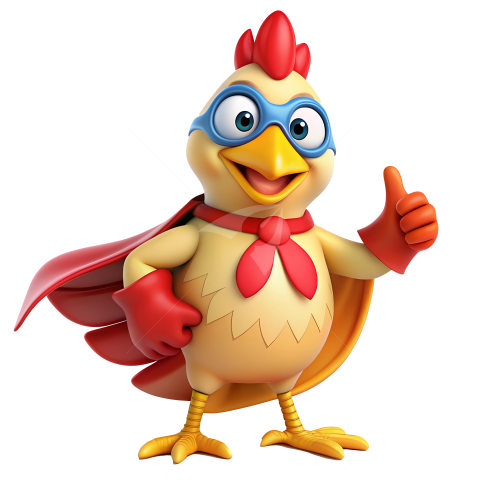 Chicken superhero Cartoon character