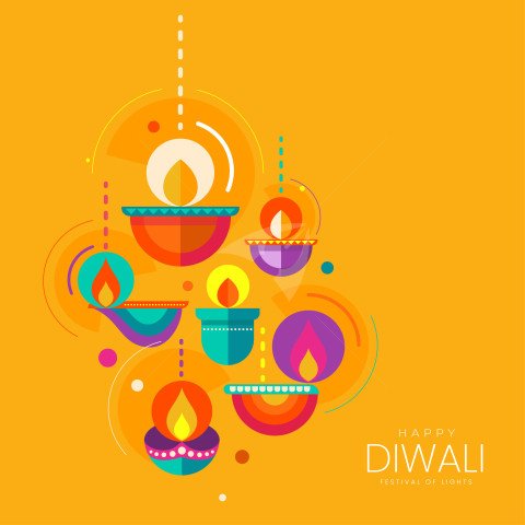 Happy Diwali Post Banner Design Template