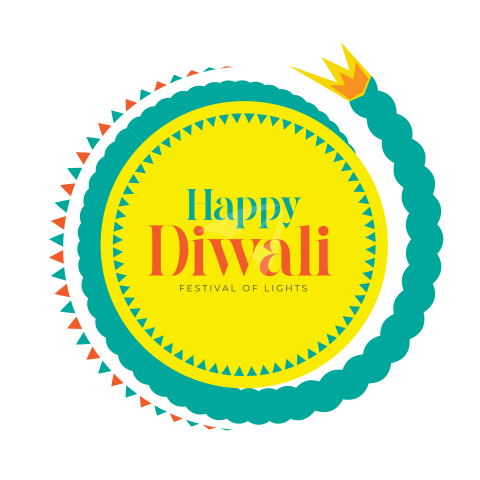 Happy Diwali Sticker Design Template