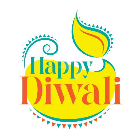 Happy Diwali Sticker Design Template