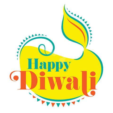 Happy Diwali Sticker Design Template