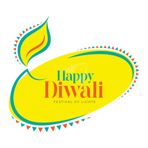 Happy Diwali Sticker Design Template