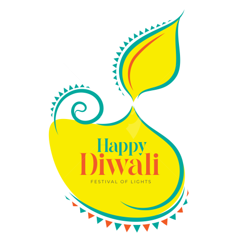 Happy Diwali Sticker Design Template